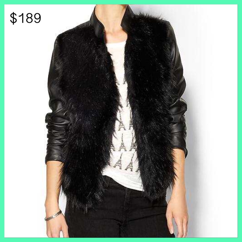 NEW ⭐️ 5 STAR RATING FAUX FUR VEGAN LEATHER JACKET ⭐️ SUPER SALE ⭐️
